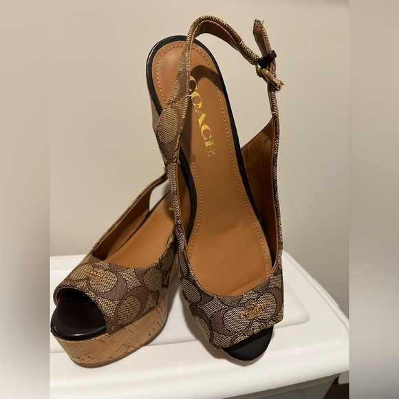 Coach Ferry Wedge Sig Jacquard Monogram - Picture 1 of 7